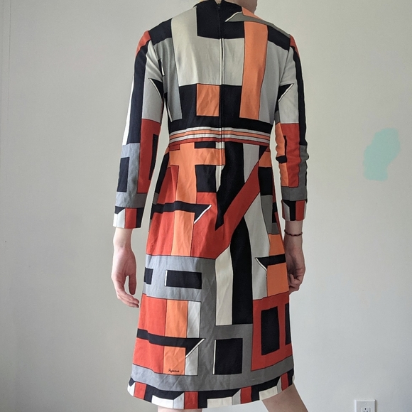 Vintage 60's Paganne by Gene Berk Print Dress - Picture 3 of 5